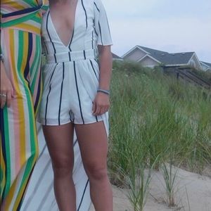 South Moon Under Striped Romper/Dress
